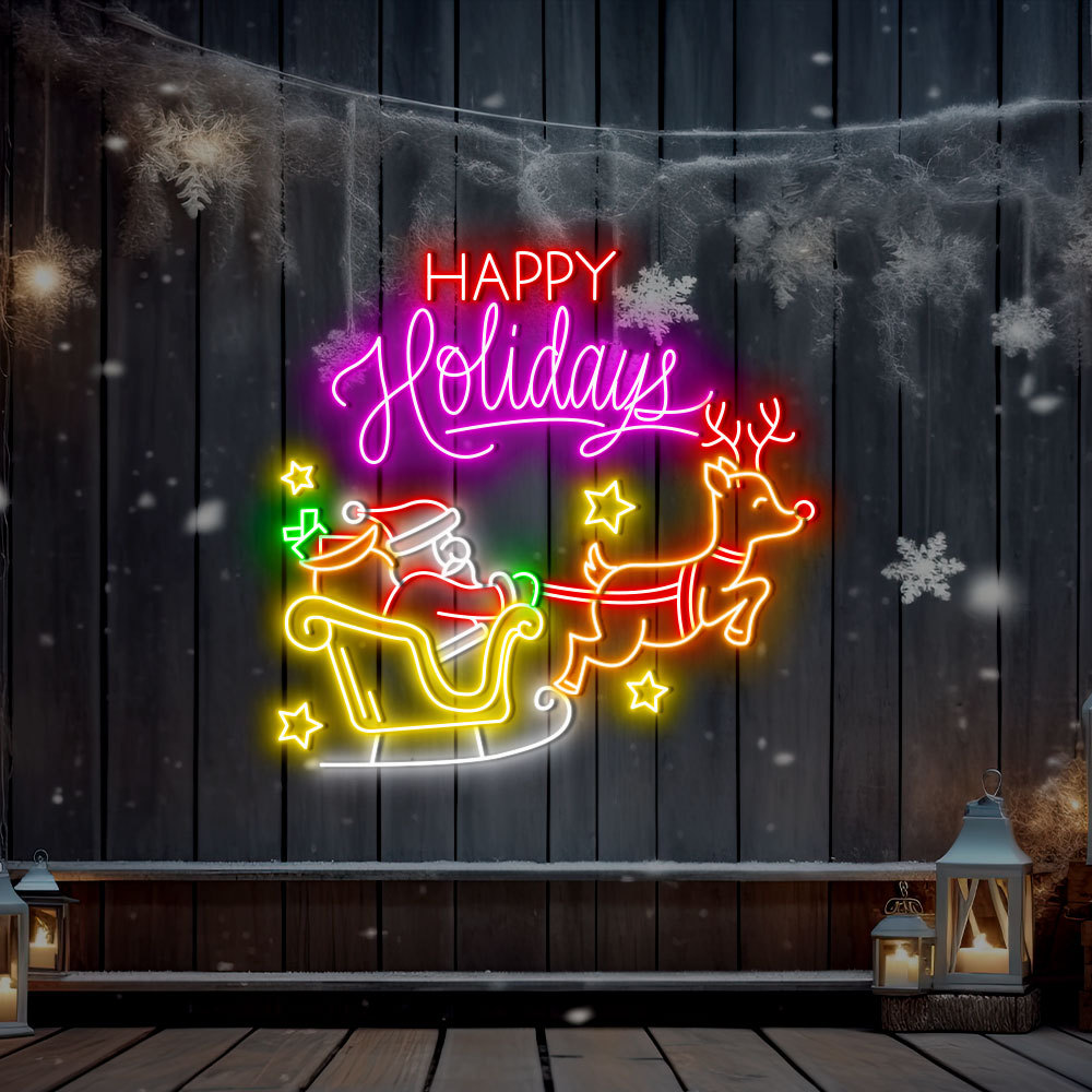 Happy Holidays Neon Sign