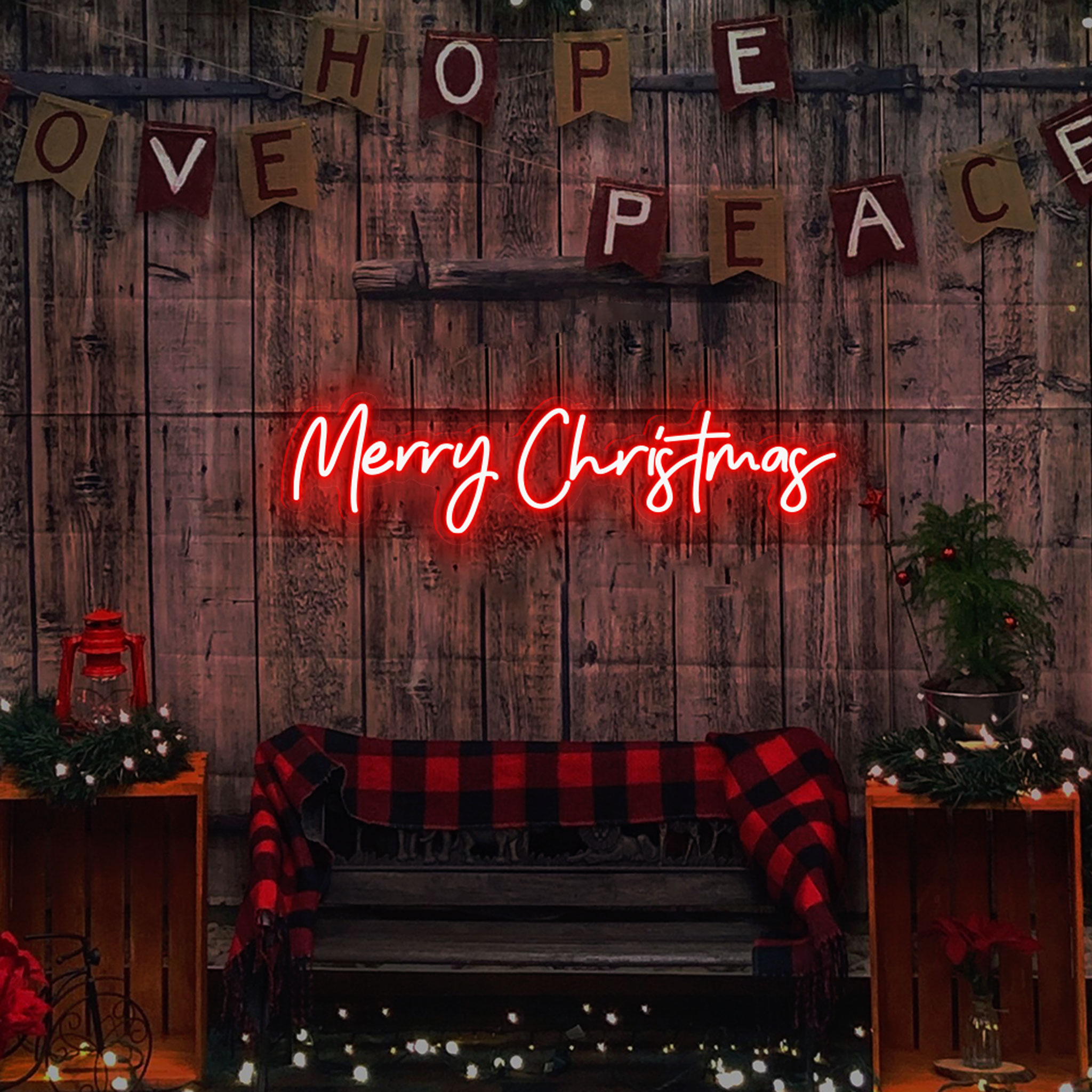 Merry Christmas neon sign