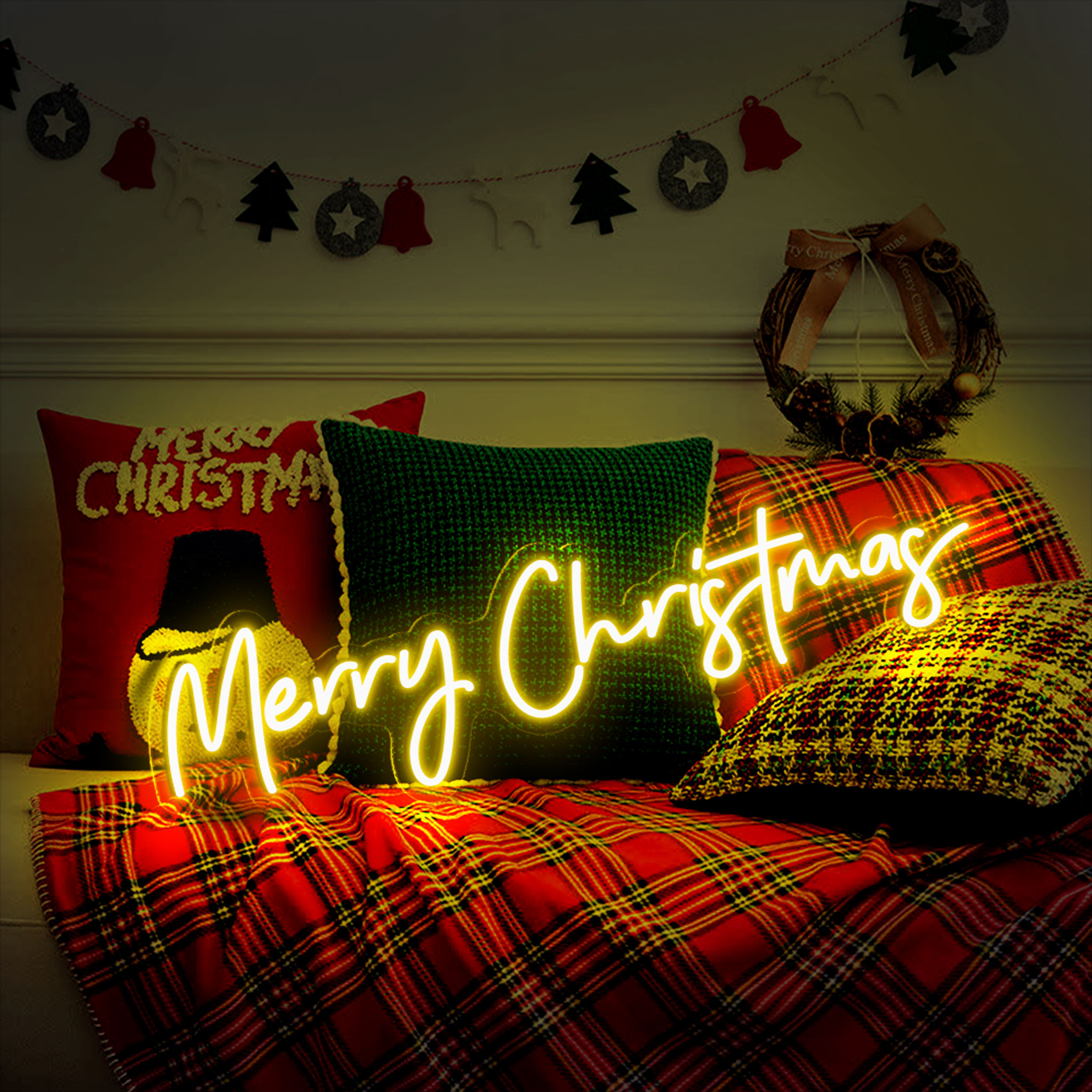 Merry Christmas neon sign