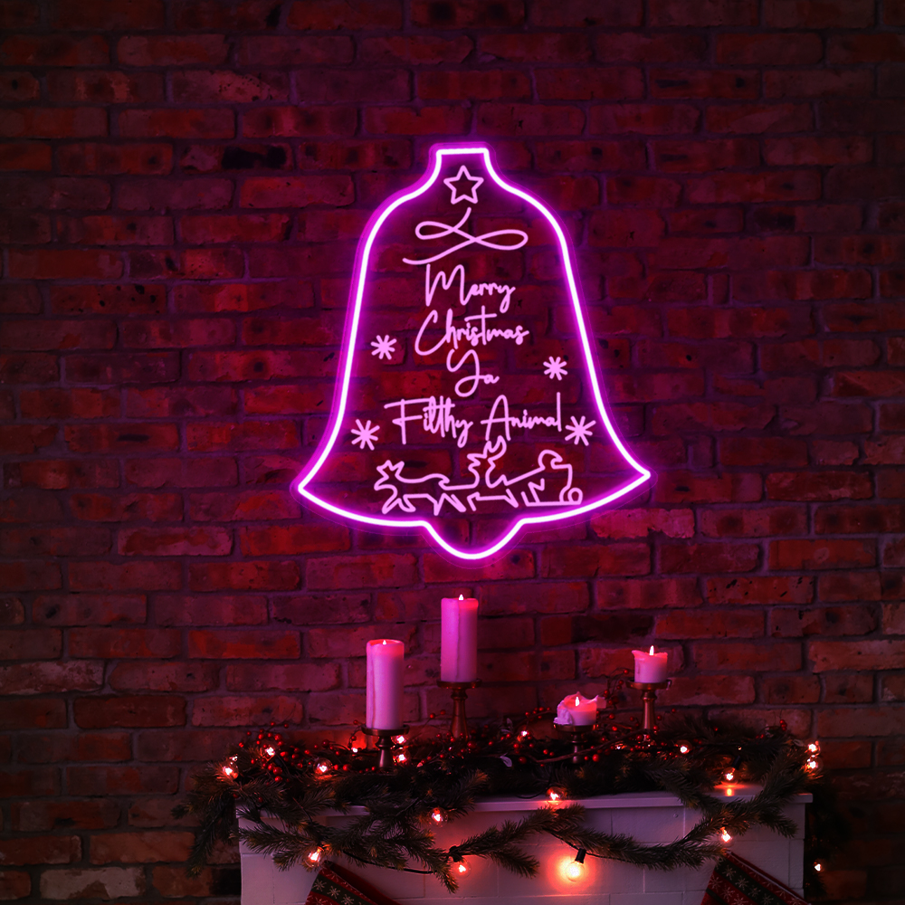 Merry Christmas Ya Filthy Animal Neon Sign