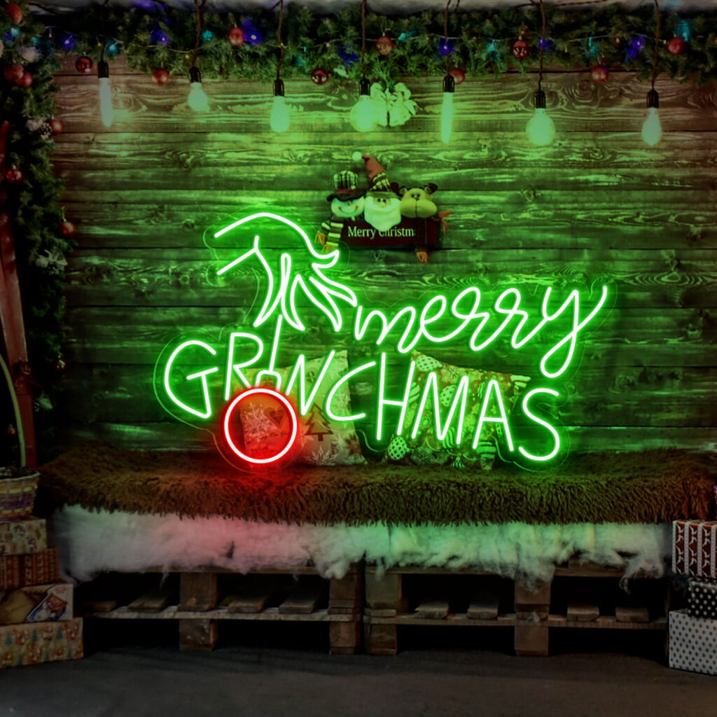 Merry Grinchmas Neon Sign 3