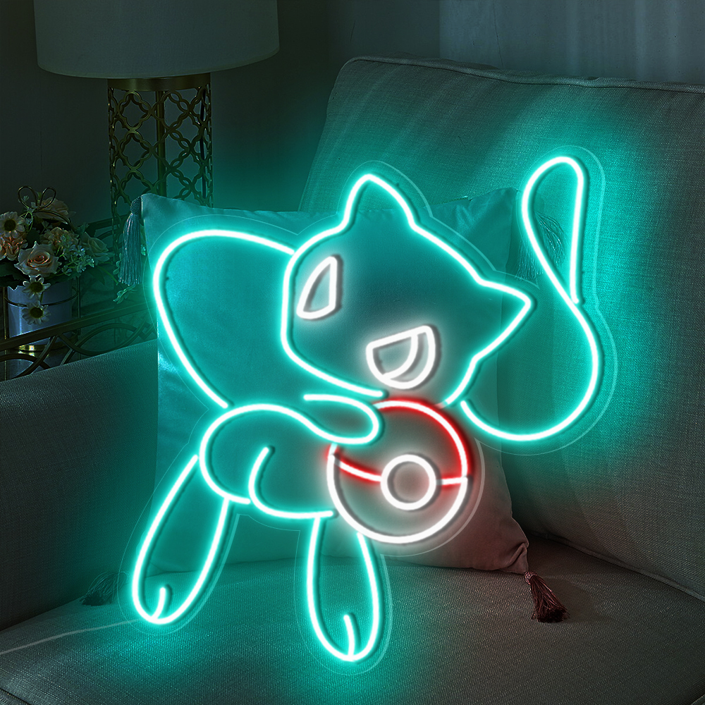 Pokemon Mew Espeon Neon Led Sign