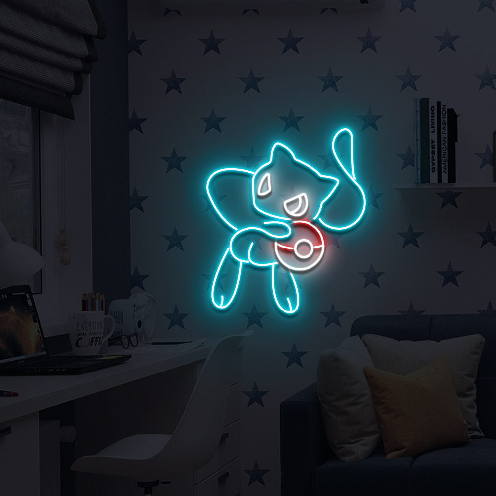 Pokemon Mew Espeon Neon Led Sign