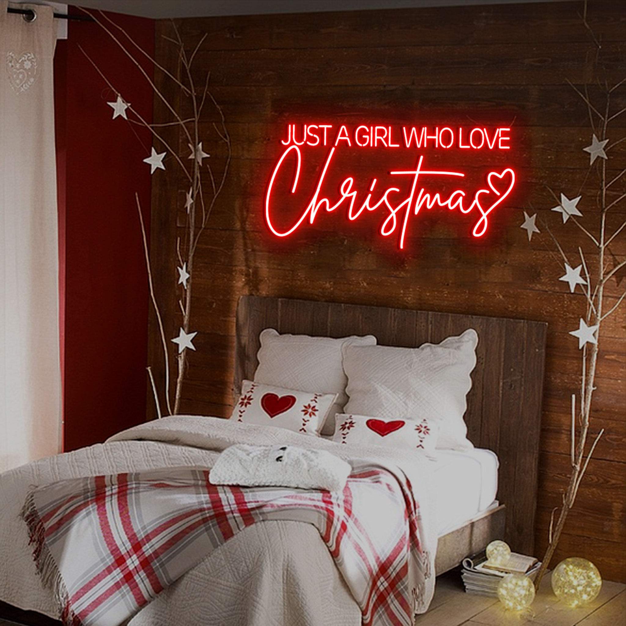 Just A Girl Who Love Christmas Neon Sign