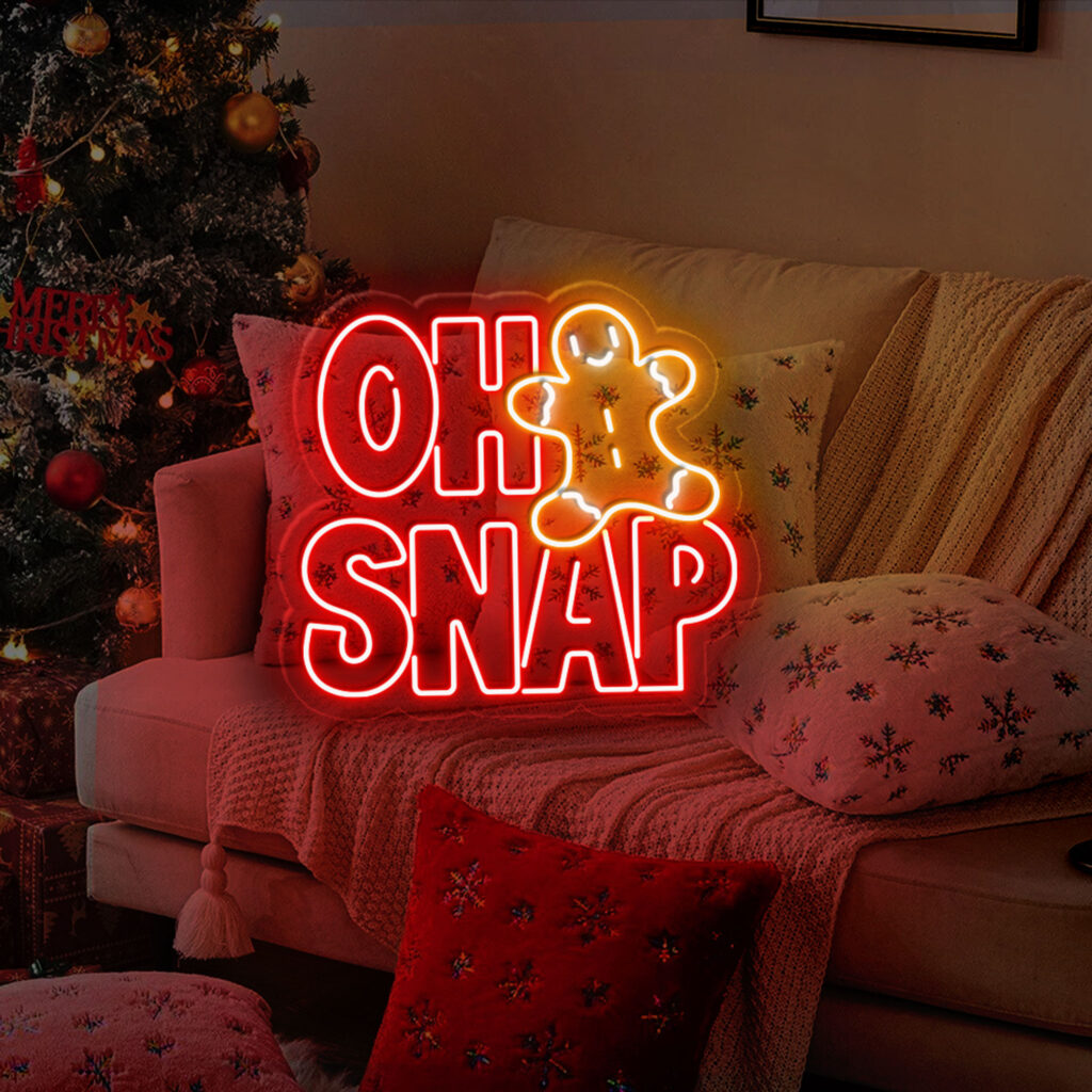 Oh Snap Gingerbread Neon Sign 2