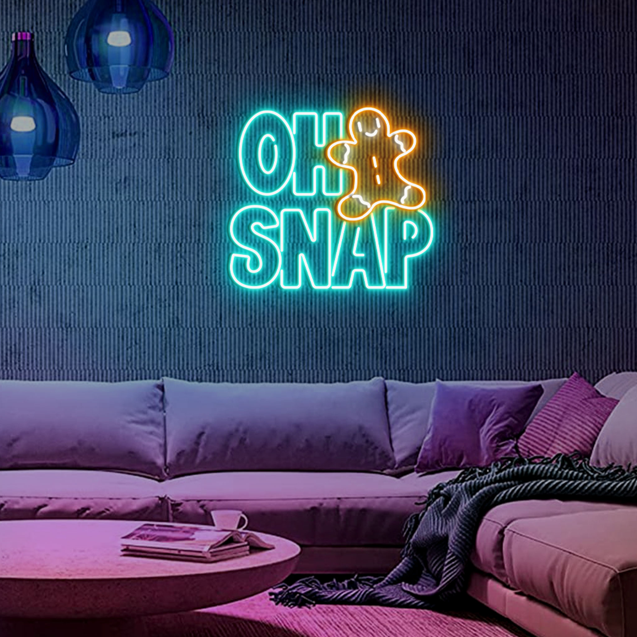 Oh Snap Gingerbread Neon Sign