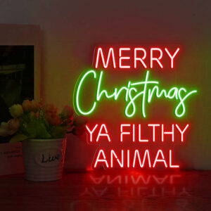 Ya Filthy Animal Merry Christmas Neon Sign
