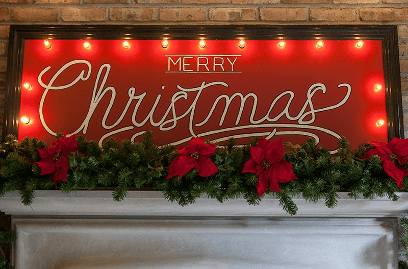 How do you make a Merry Christmas lighted sign?