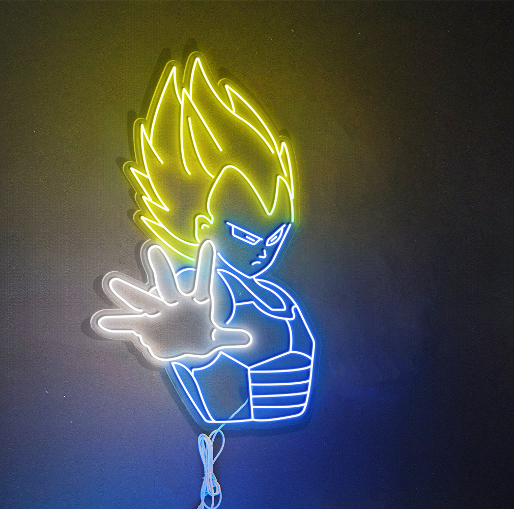 Dragon Ball Neon Sign Vegeta Super Saiyan Neon Led Sign