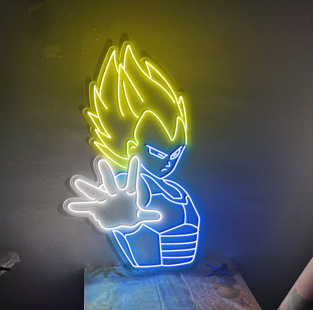 Dragon Ball Neon Sign Vegeta Super Saiyan Neon Led Sign