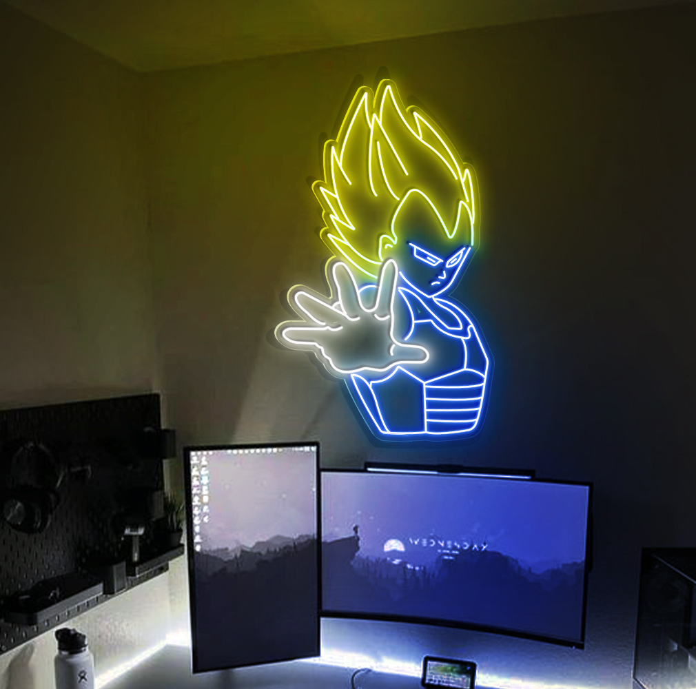 Dragon Ball Neon Sign Vegeta Super Saiyan Neon Led Sign