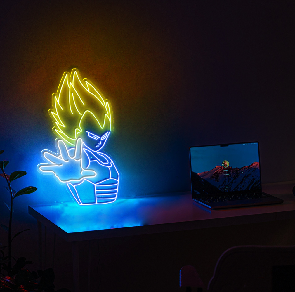 Dragon Ball Neon Sign Vegeta Super Saiyan Neon Led Sign