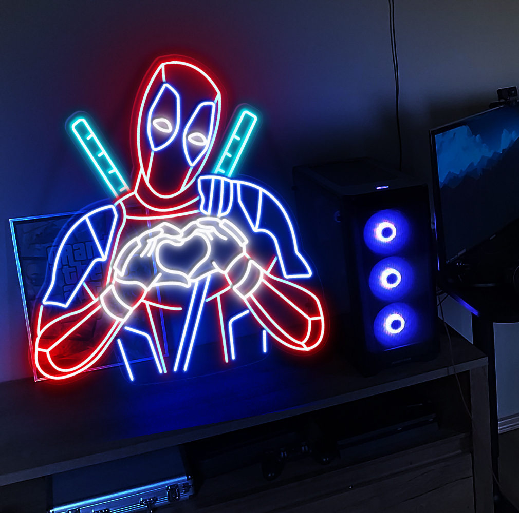 Deadpool Love Neon Sign