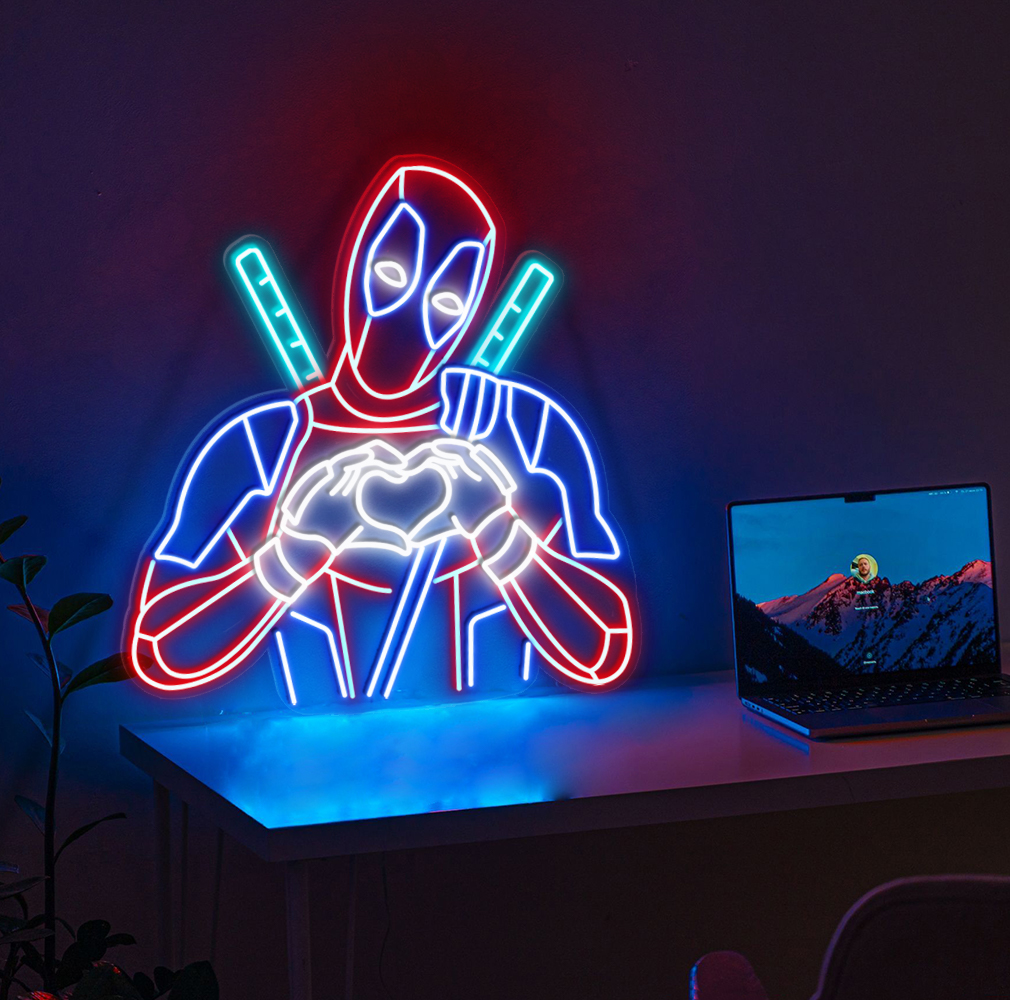 Deadpool Love Neon Sign