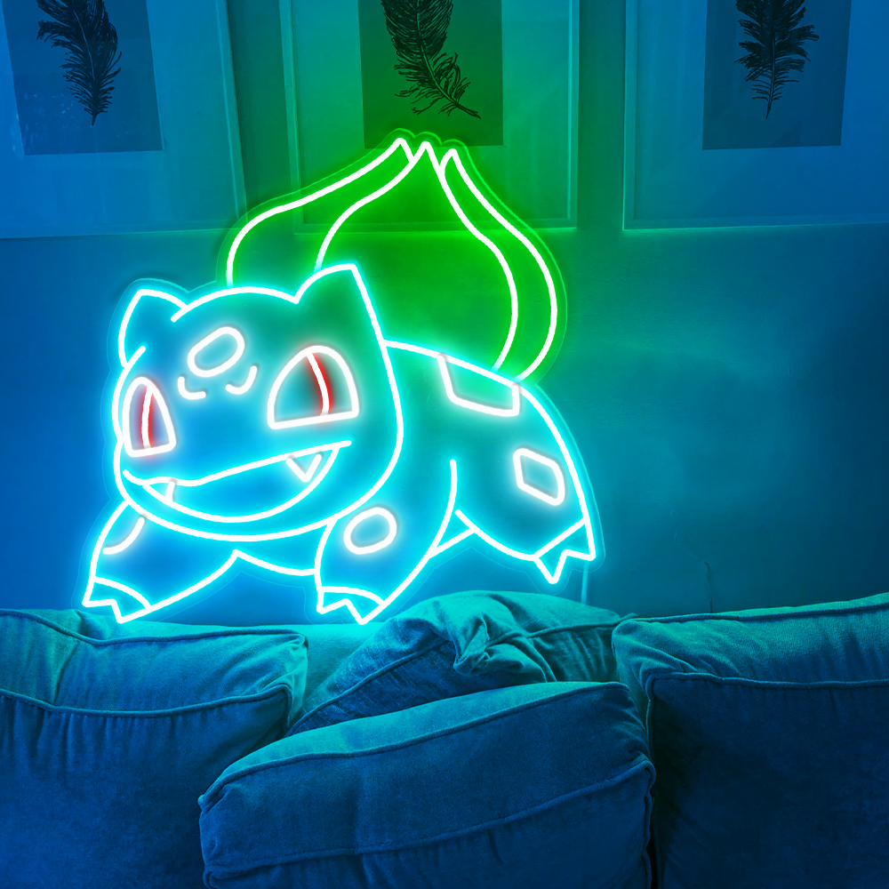 Pokeman Bulbasaur Neon Led Sign