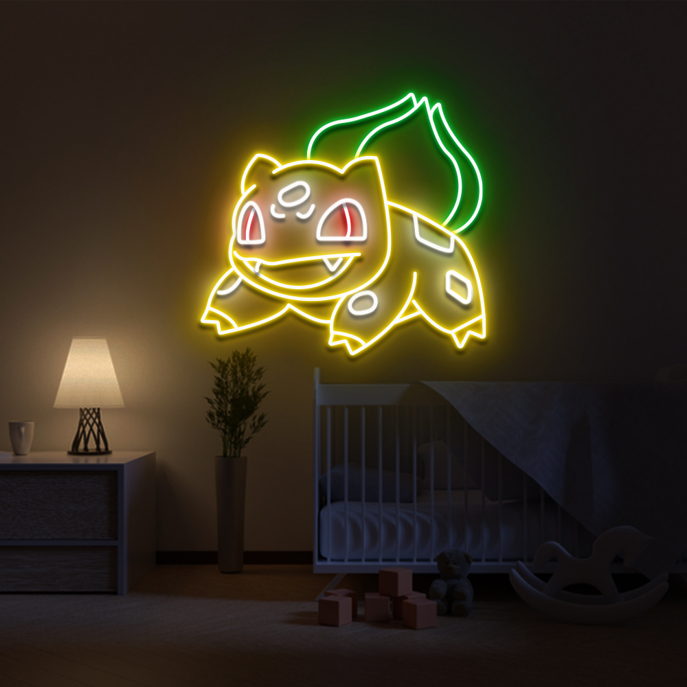 Pokeman Bulbasaur Neon Led Sign