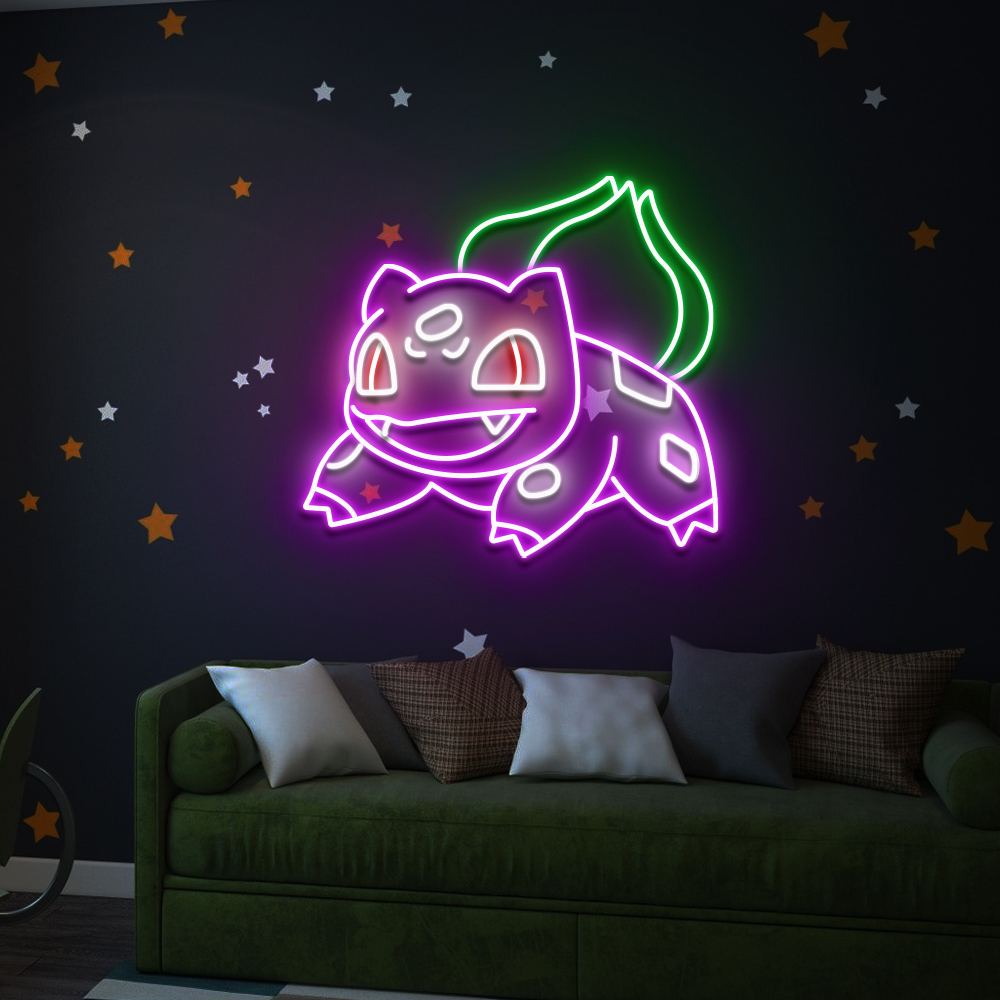 Pokeman Bulbasaur Neon Led Sign