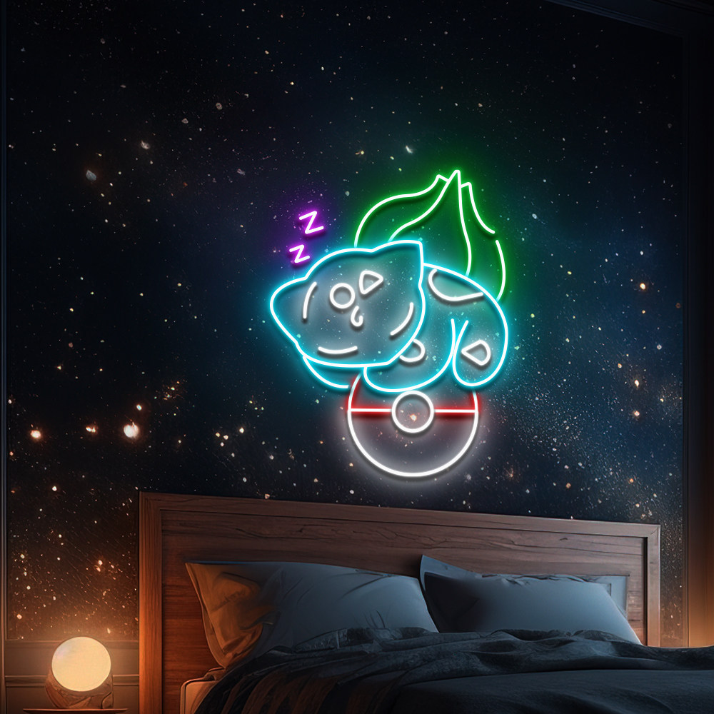 Pokemon Sleeping Bulbasaur Neon Led Sign