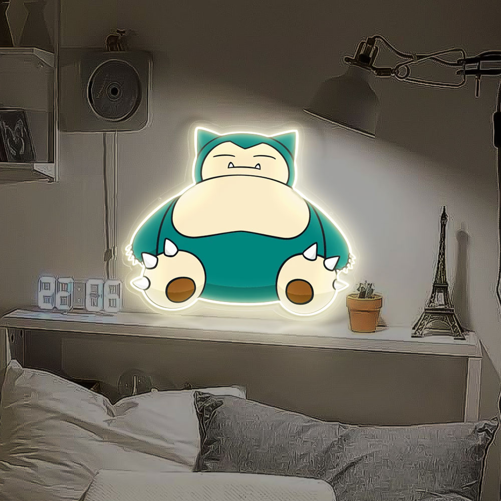 Snorláx Neon Sign - Custom Personalised LED Neon Signs, Handmade Neon Light