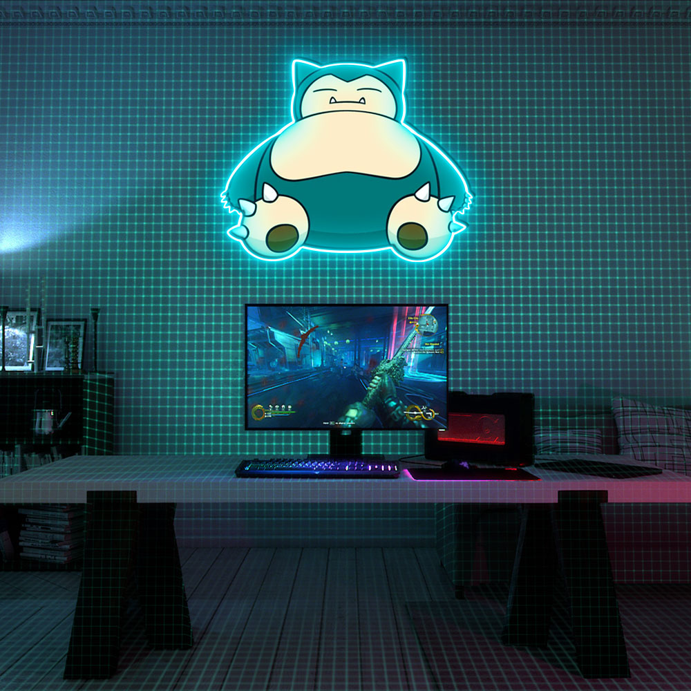 Snorláx Neon Sign - Custom Personalised LED Neon Signs, Handmade Neon Light