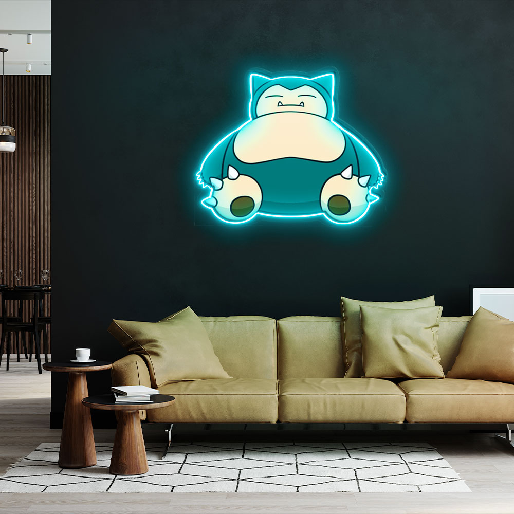 Snorláx Neon Sign - Custom Personalised LED Neon Signs, Handmade Neon Light