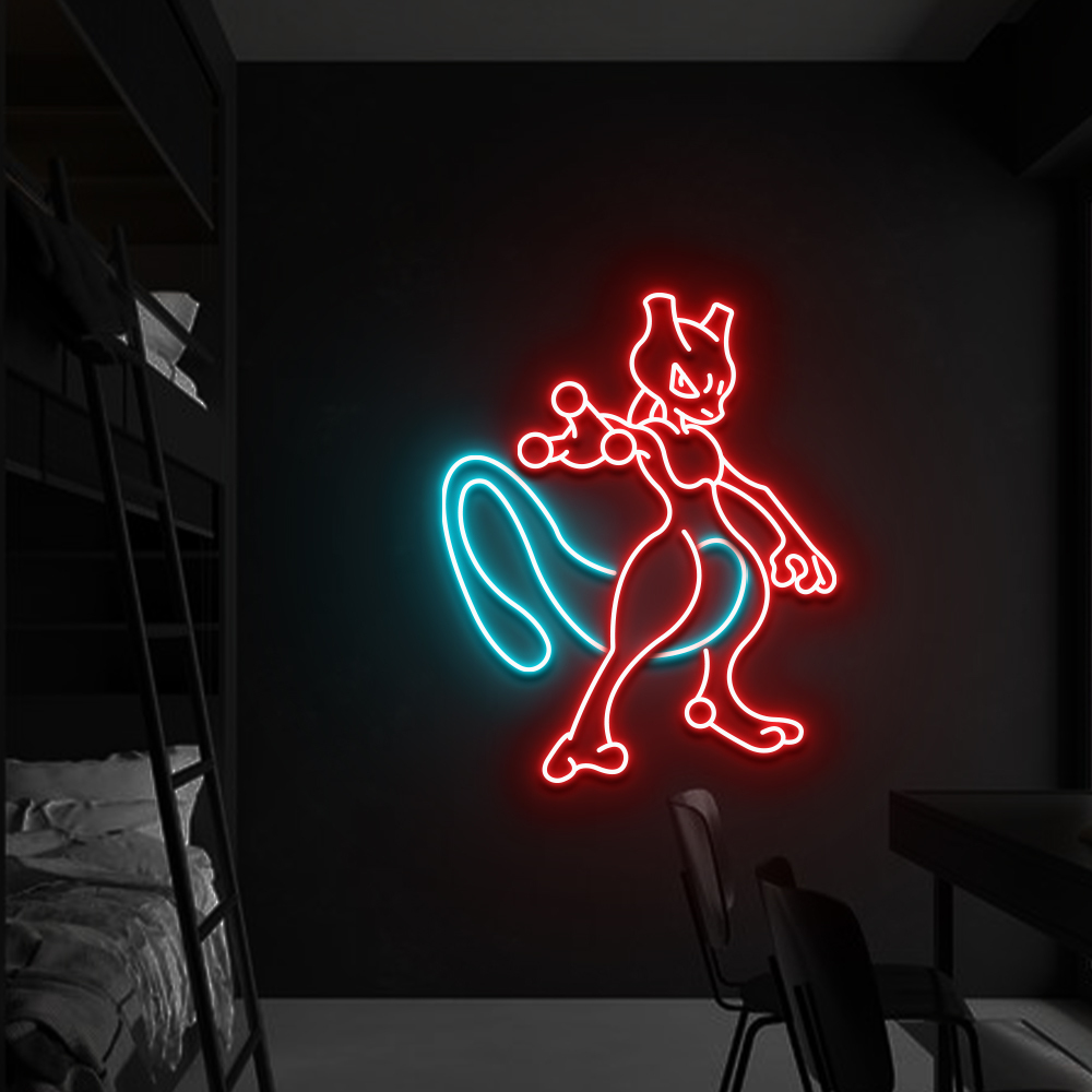 Pokemon Mewtwo Neon Led Sign