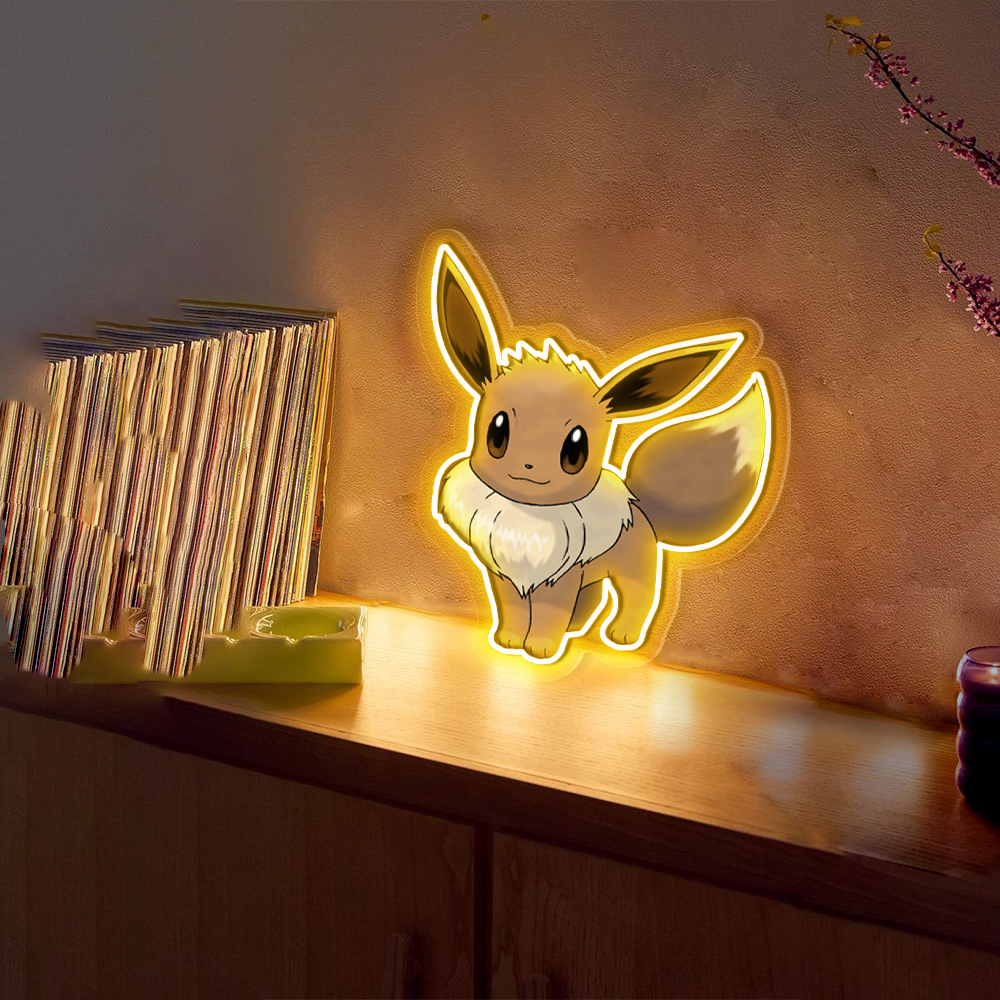 Pokemon Eevee UV Neon Sign