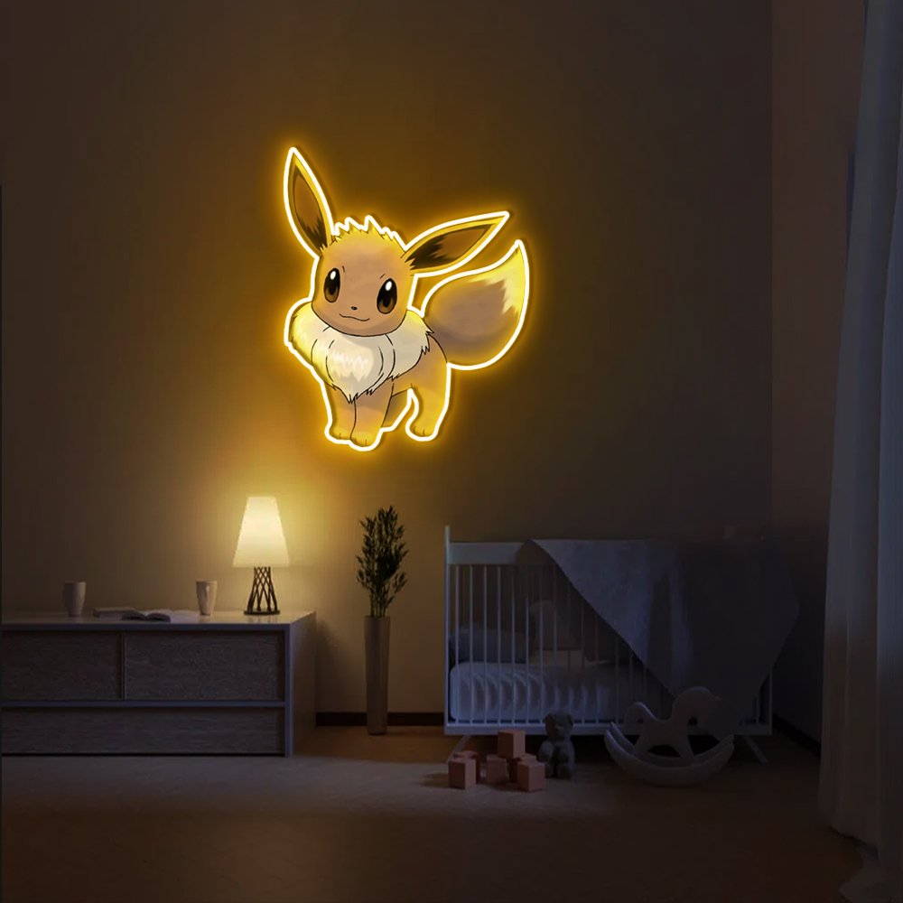 Pokemon Eevee UV Neon Sign