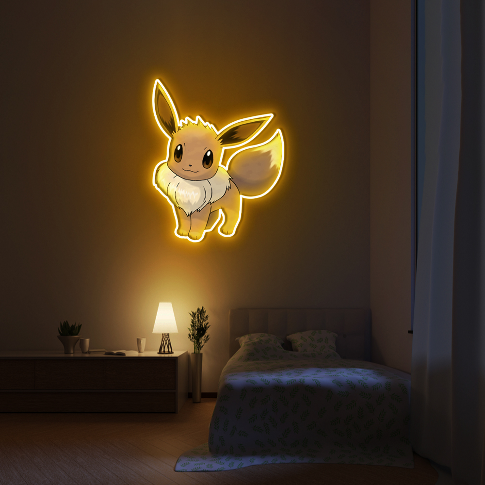 Pokemon Eevee UV Neon Sign