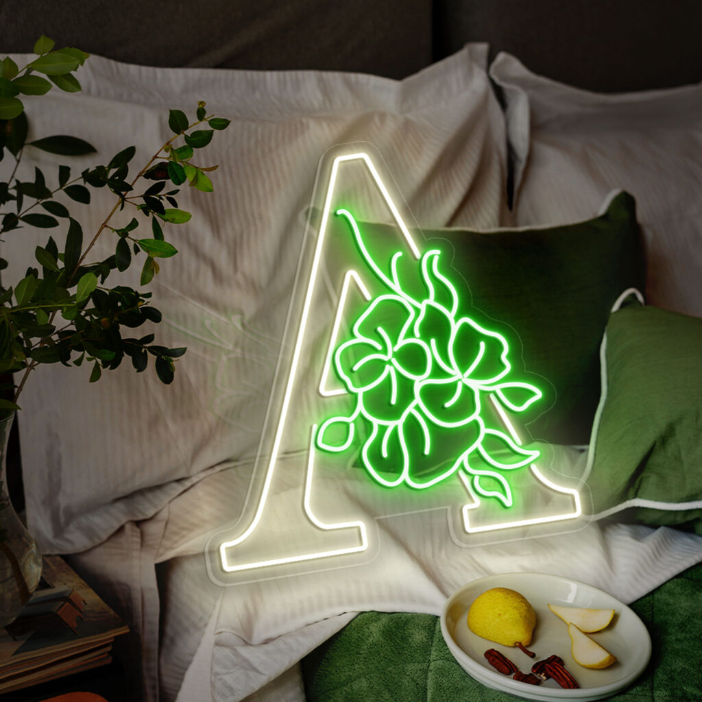 Letter Flowers Neon Sign 4