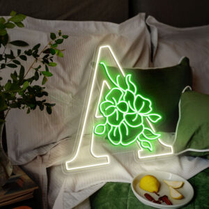 Letter Flowers Neon Sign