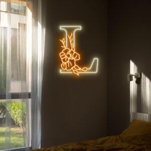 Letter Flowers Neon Sign
