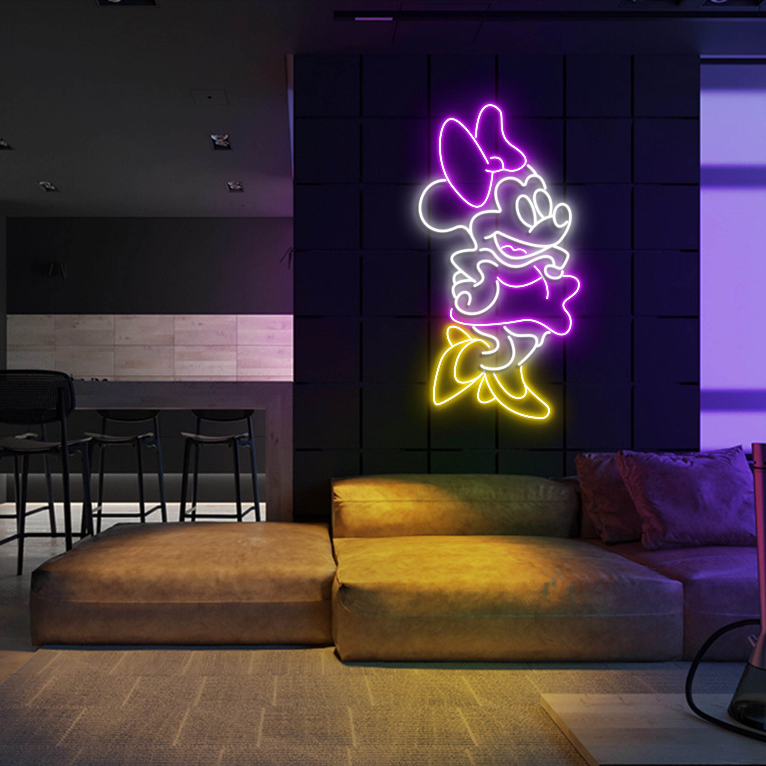 Minnie Mouse Disney Neon Led Sign Wall Hanger