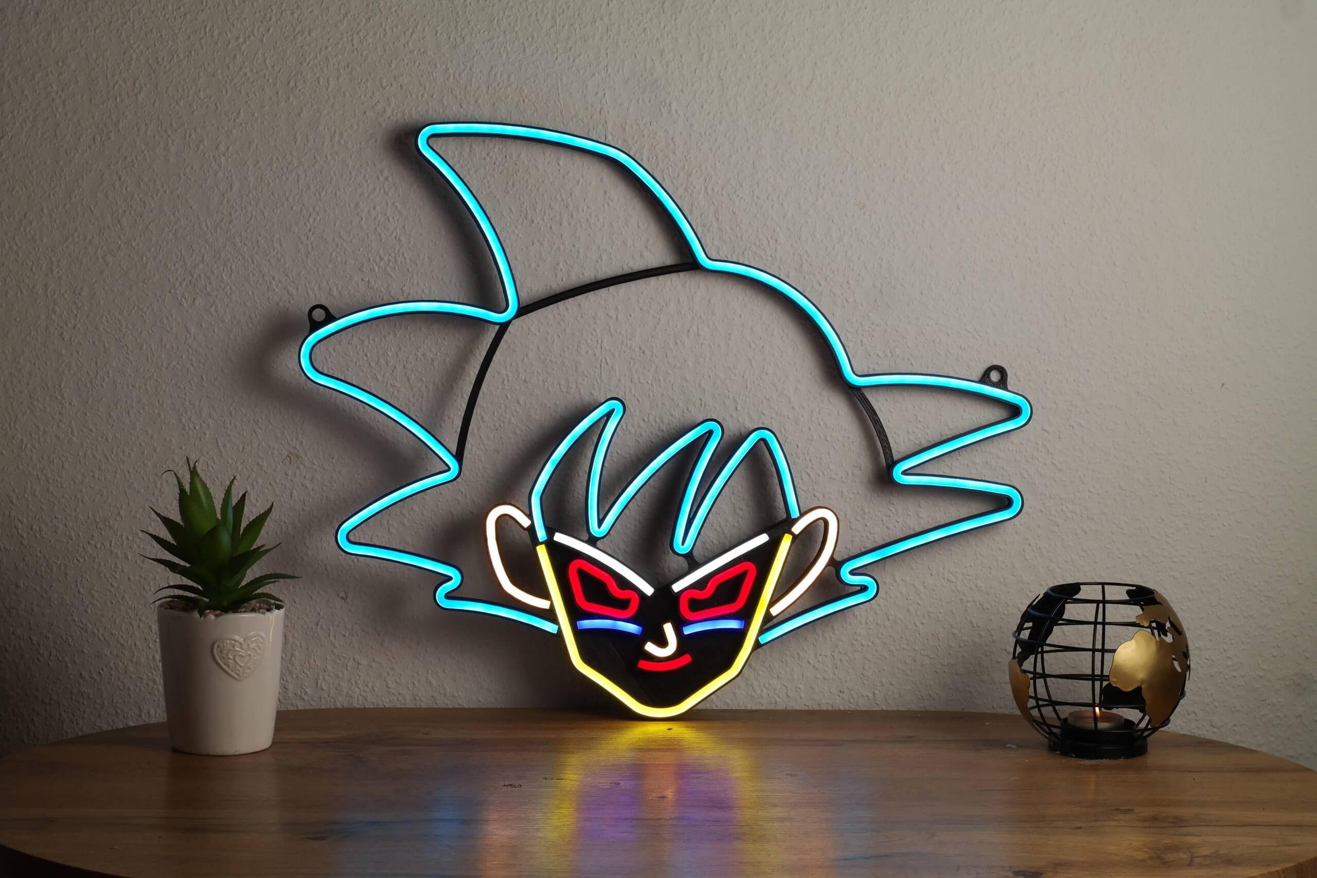 Goku neon sign