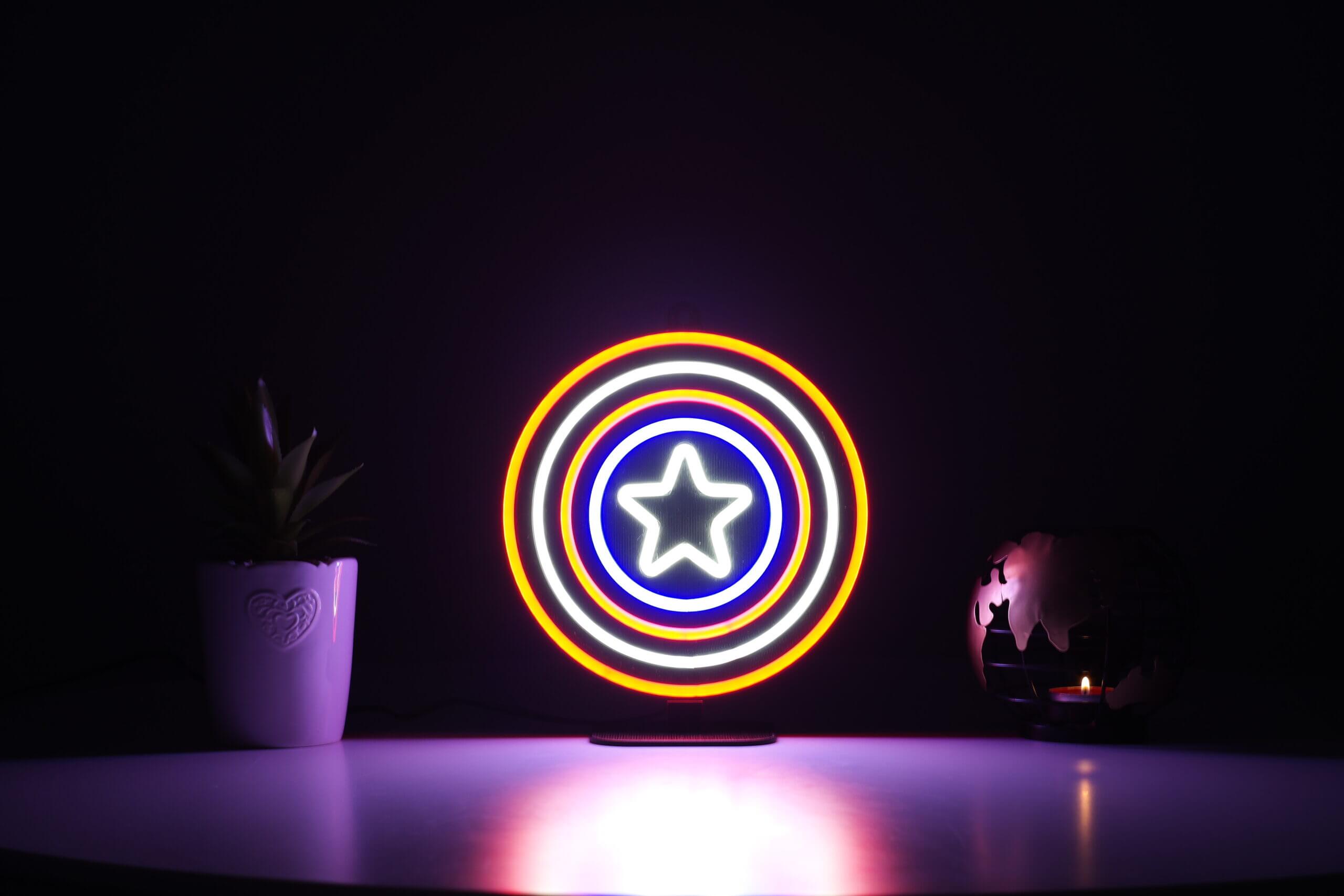 Captain America neon sign