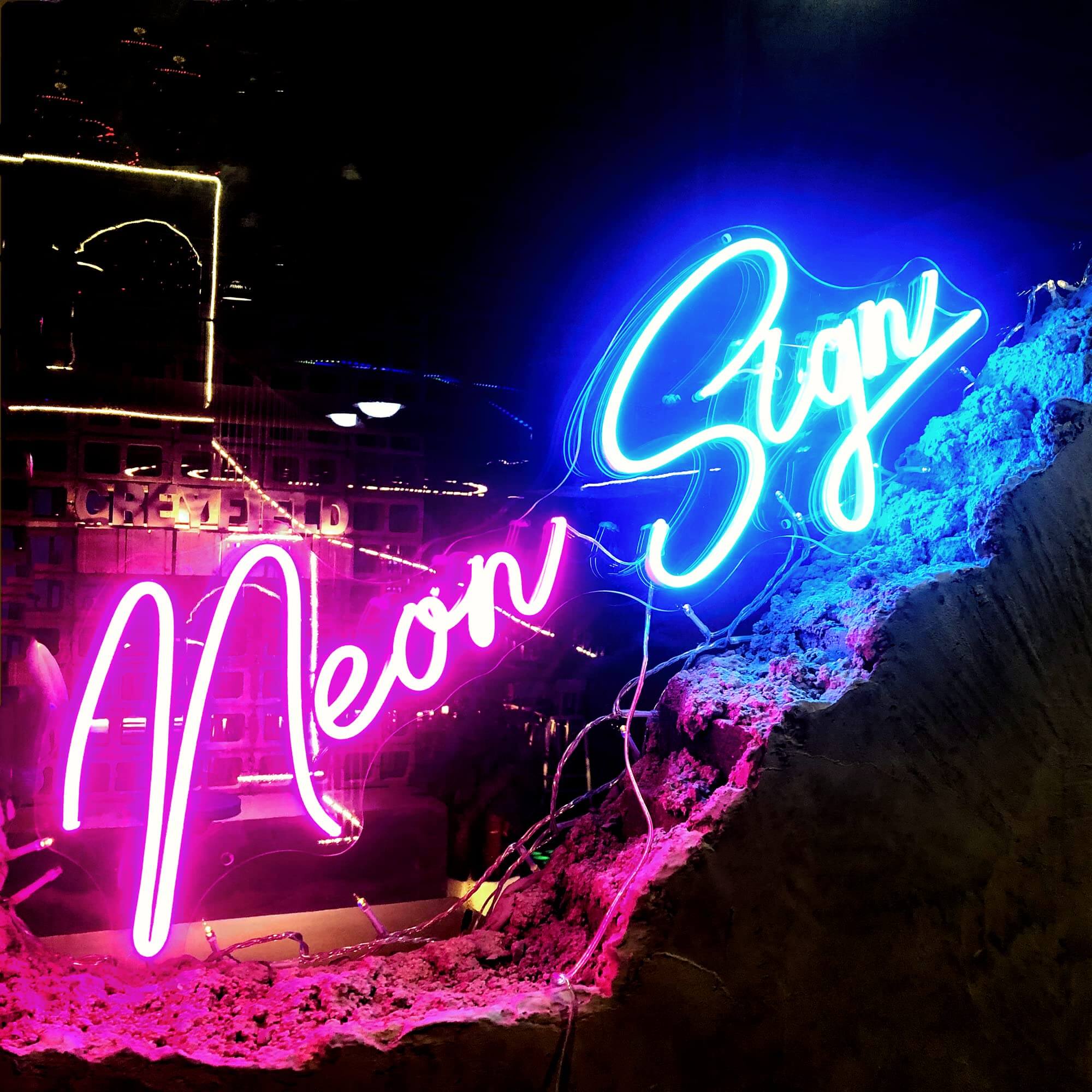 neon sign for gifts neons sign sign pink blue