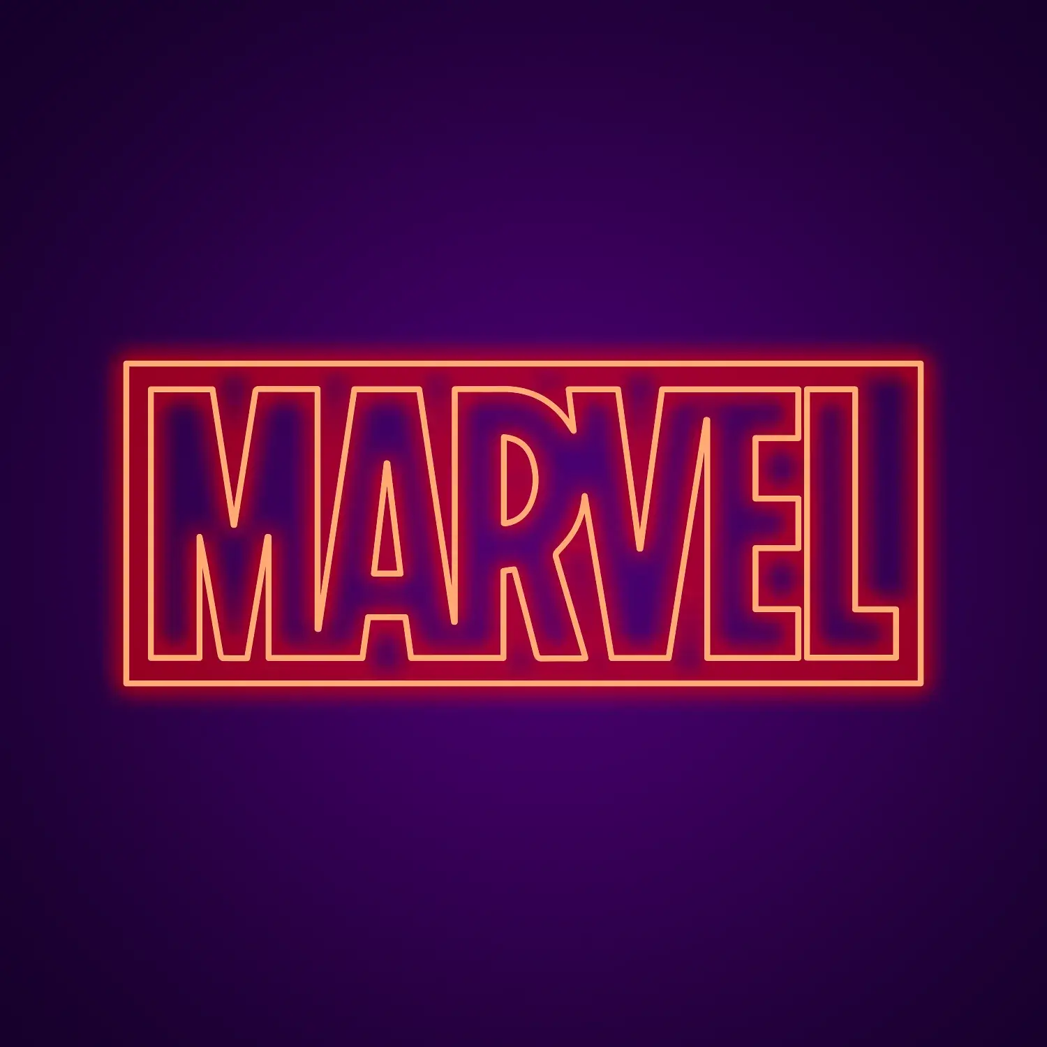 Marvel neon sign