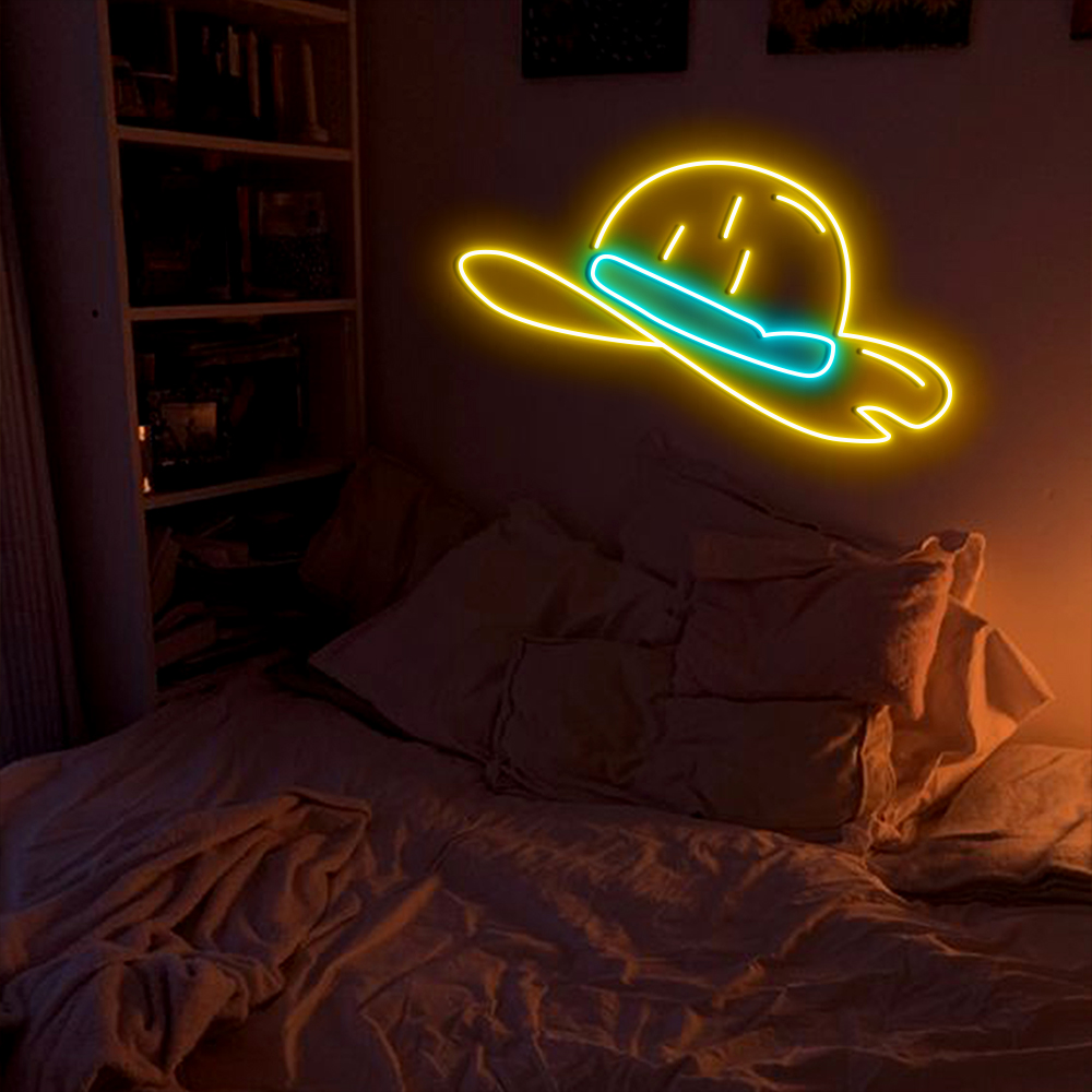 One Piece Neon Led Sign Straw Hat Neon Led Sign