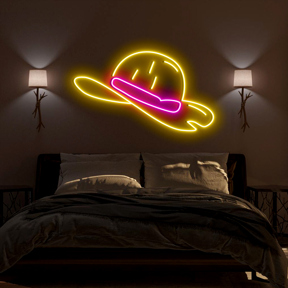 One Piece Neon Led Sign Straw Hat Neon Led Sign