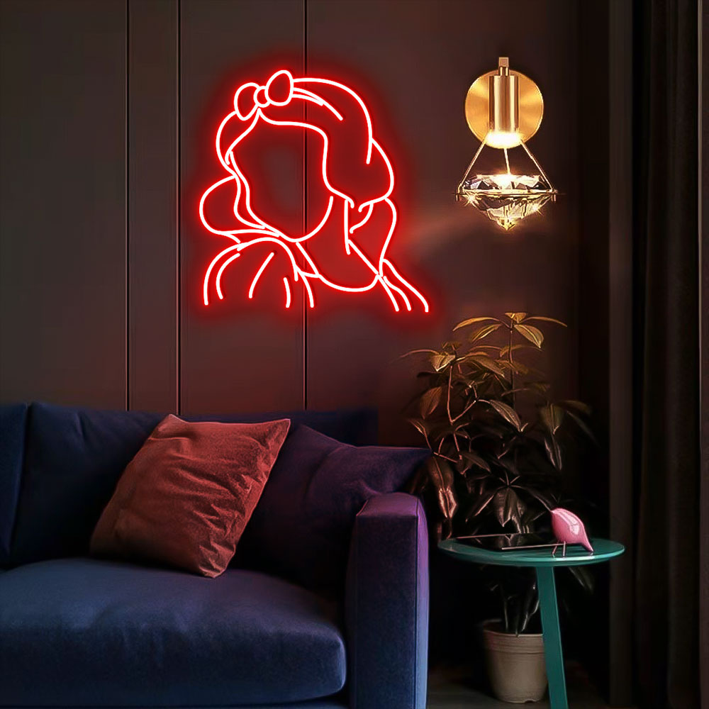 Snow White Neon Led Sign Disney Wall Art