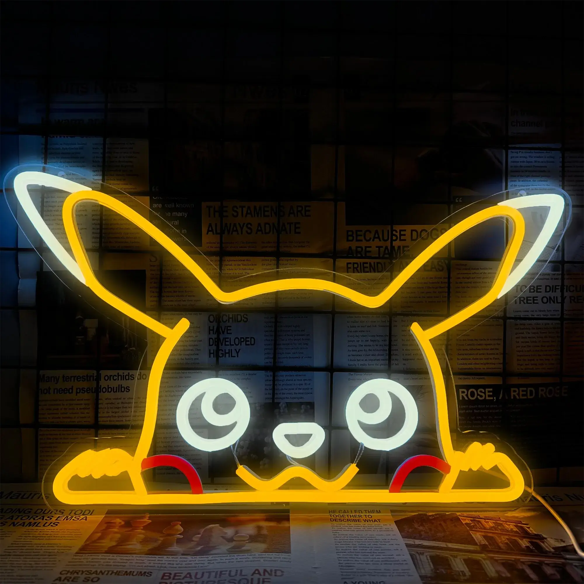 Pikachu neon sign