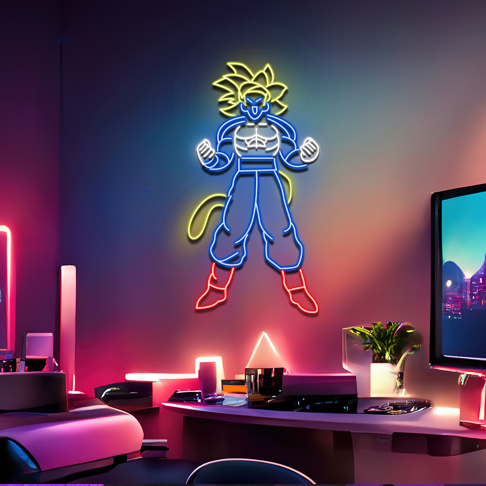 Songoku Super Saiyan Neon Led Sign