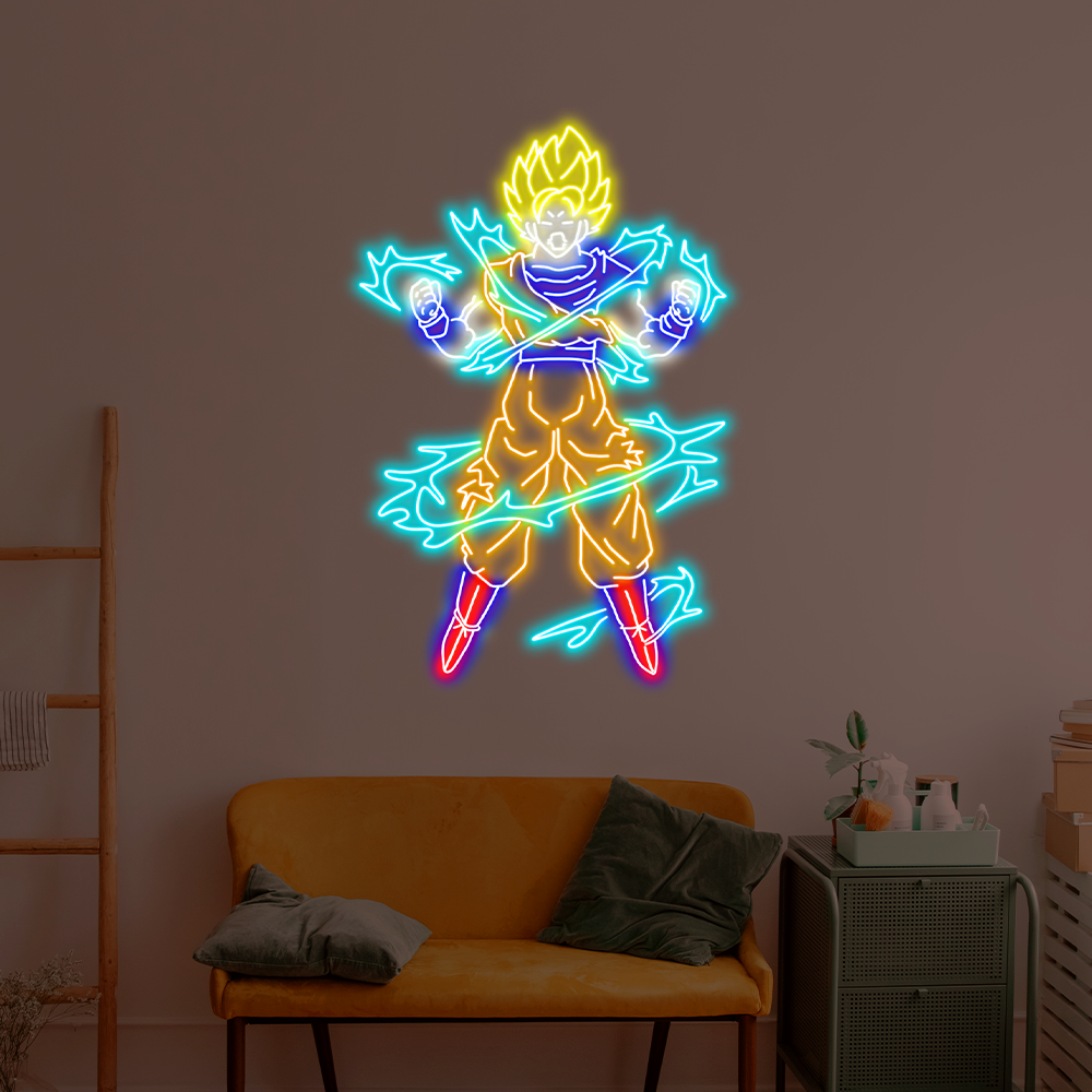 Dragon Ball Neon Sign Goku Super Saiyan Neon Led Sign