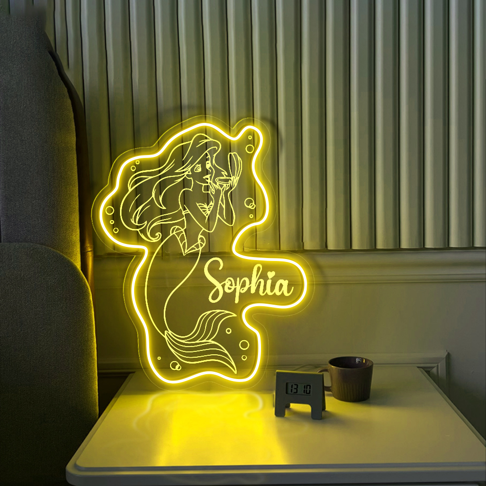 Custom Name Little Mermaid Laser Sign