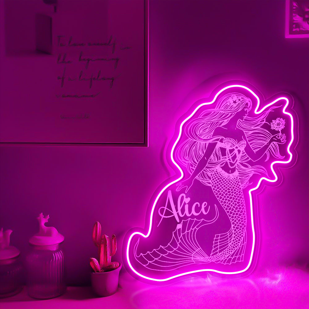 Custom Name Little Mermaid Laser Sign