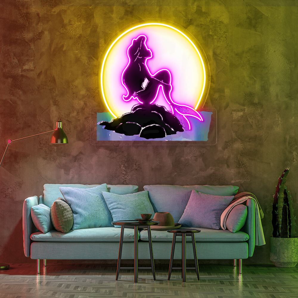 Little Mermaid UV Neon Sign