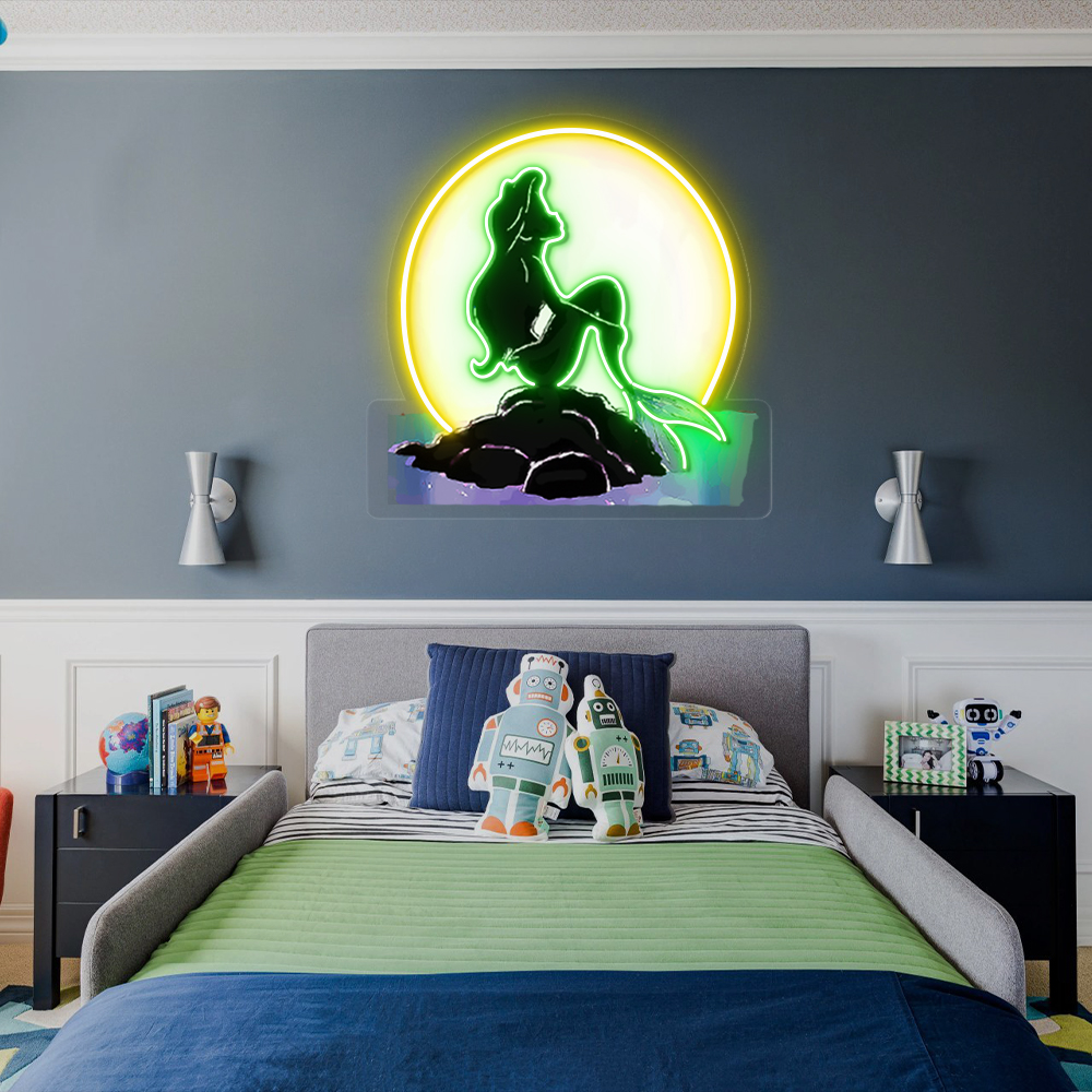 Little Mermaid UV Neon Sign