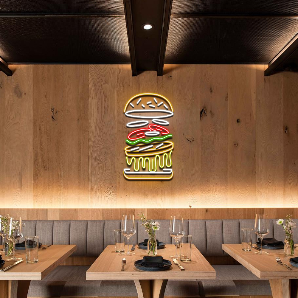 Burger LED Neon Sign