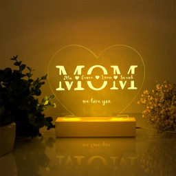 Custom Mom Day Love LED Lamp