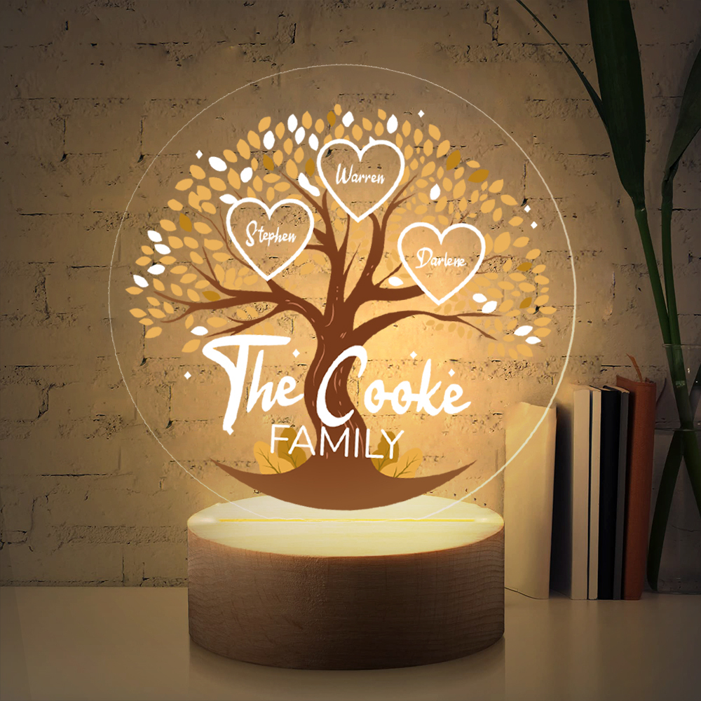 Personalized Family Tree LED Lamp